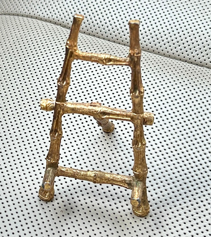 Hollywood regency gold Bamboo Easel