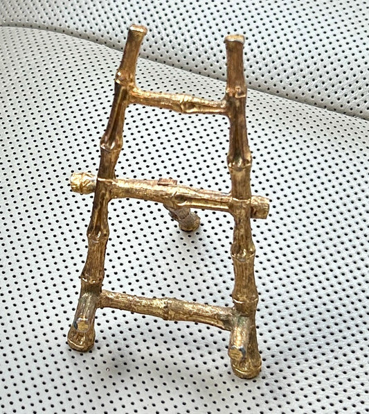 Hollywood regency gold Bamboo Easel