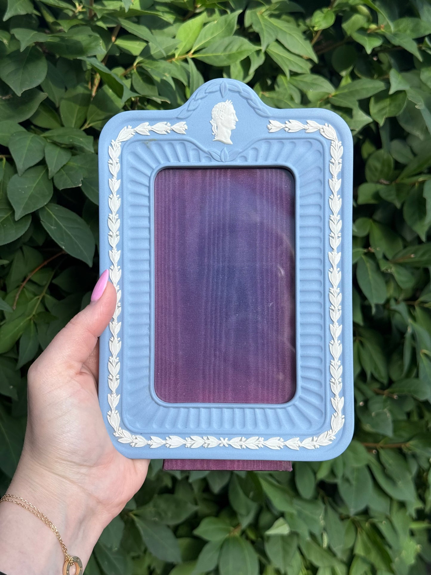RESERVED - Wedgwood Jasper blue frame