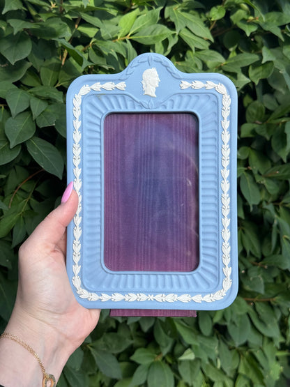 RESERVED - Wedgwood Jasper blue frame