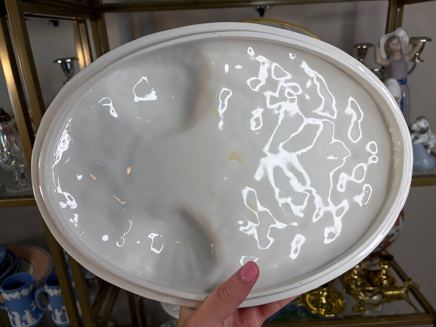 Stunning Italian Fish Tureen with raised fish and lemons and basket design!