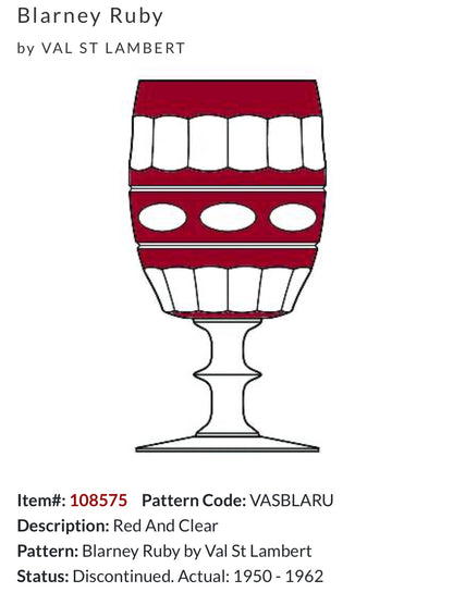 RESERVED - SETTING OF VAL ST. LAMBERT CRYSTAL