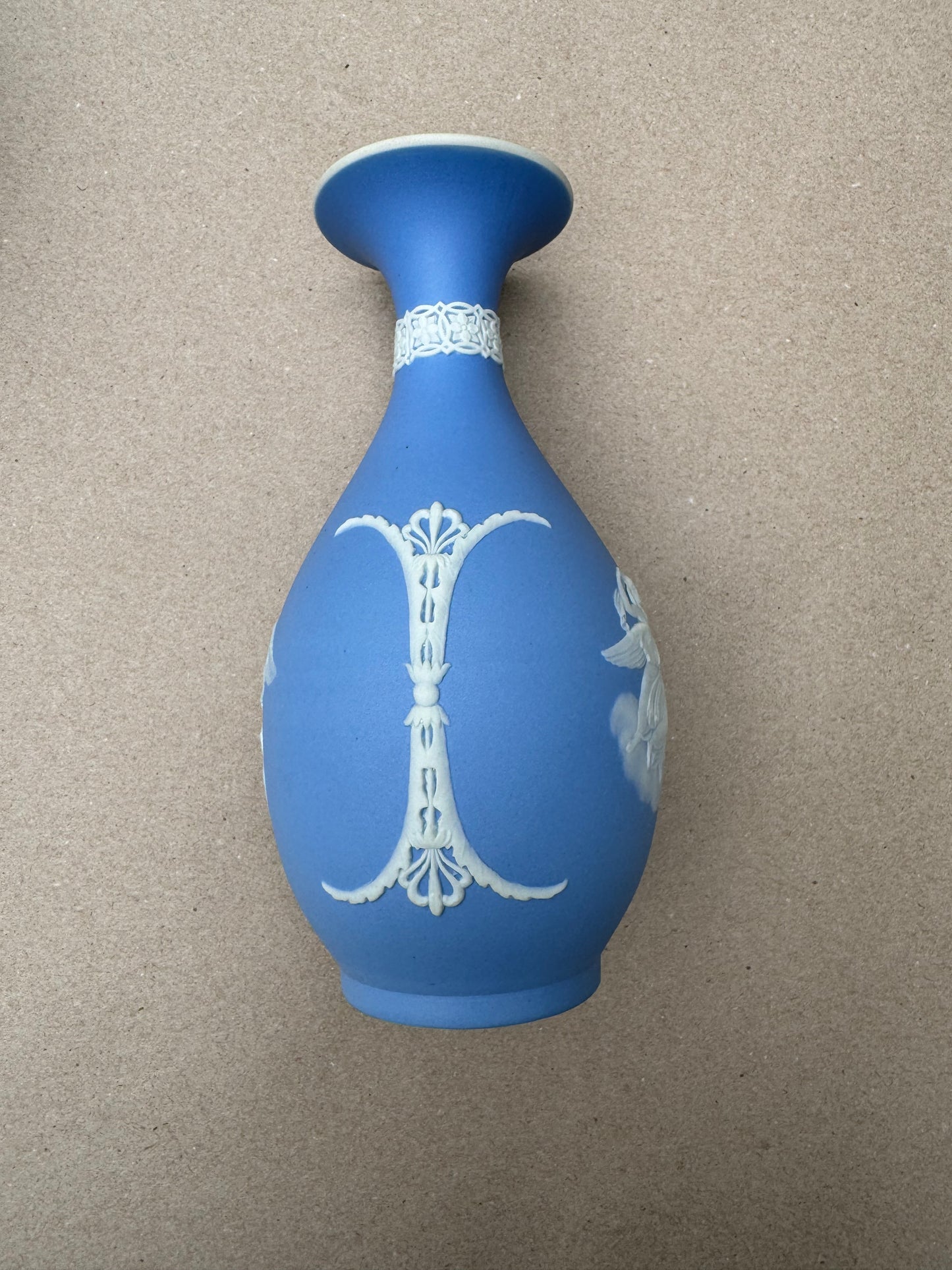 Light blue Wedgewood vase 8 inches tall ￼