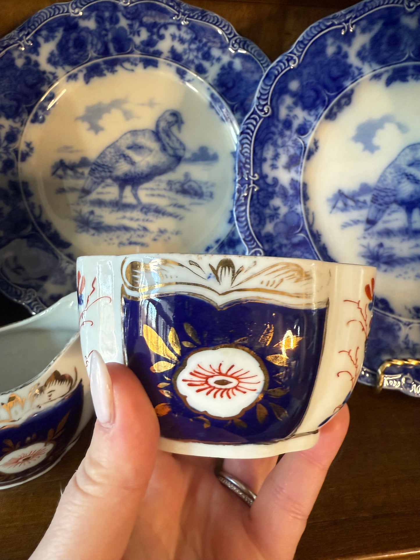 Early 19th Century Creamer & Open Sugar Set