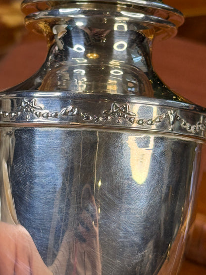 Antique Walker & Hall Sterling Silver Sugar Caster | Sheffield 1923 | Garland Decoration | 7” H
