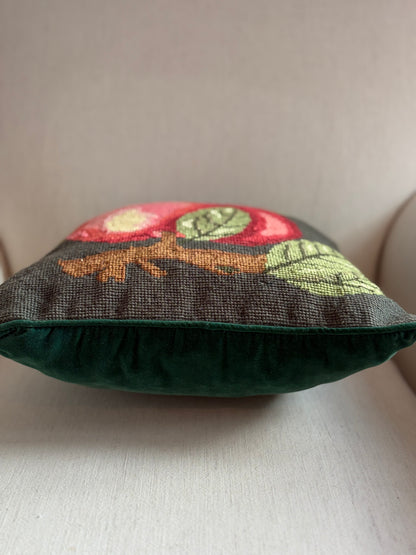 Vintage Apple Needlepoint Pillow