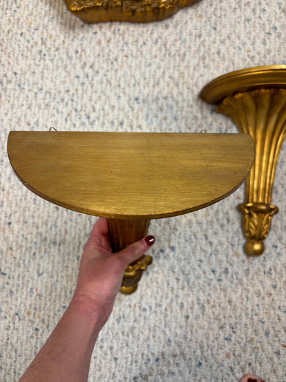 Gorgeous Italian Gilt Sconces Pair!