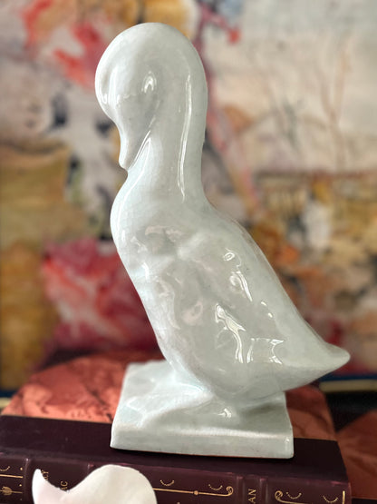 Live 09/29 Important Estate Pair of Chinese Export White Glazed Stoneware Ducks