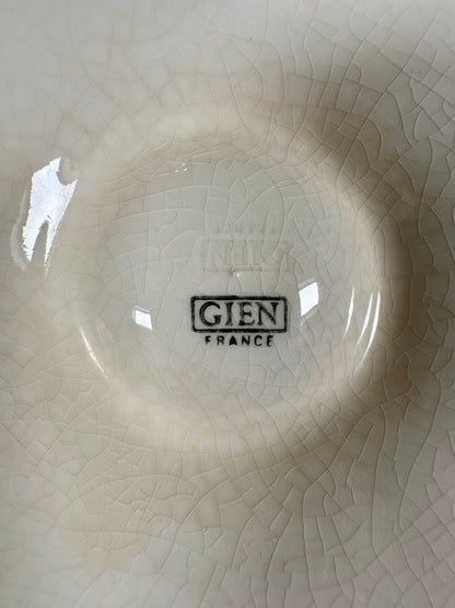 Vintage Gien France White Faience Oyster Plate | Circa 1960s