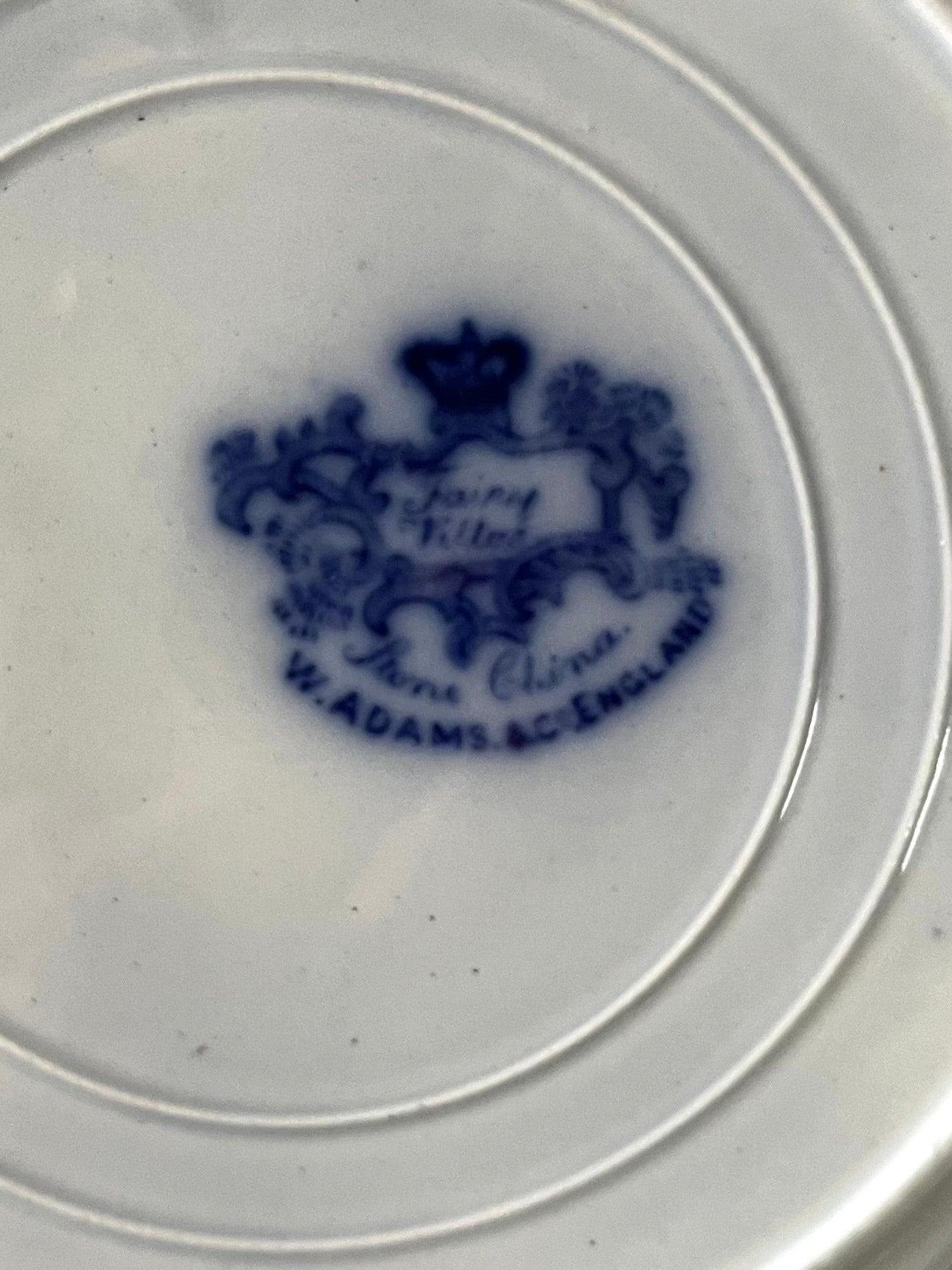 Live 09/01 Highly Collectible Circa 1824 Adams England Fairy Vistas Flow Blue Plate 10.5”