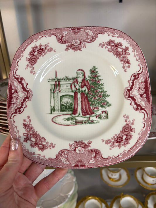 Johnson Bros. Old Britain Castles Square Salad Plates! 2 available; sold separately!