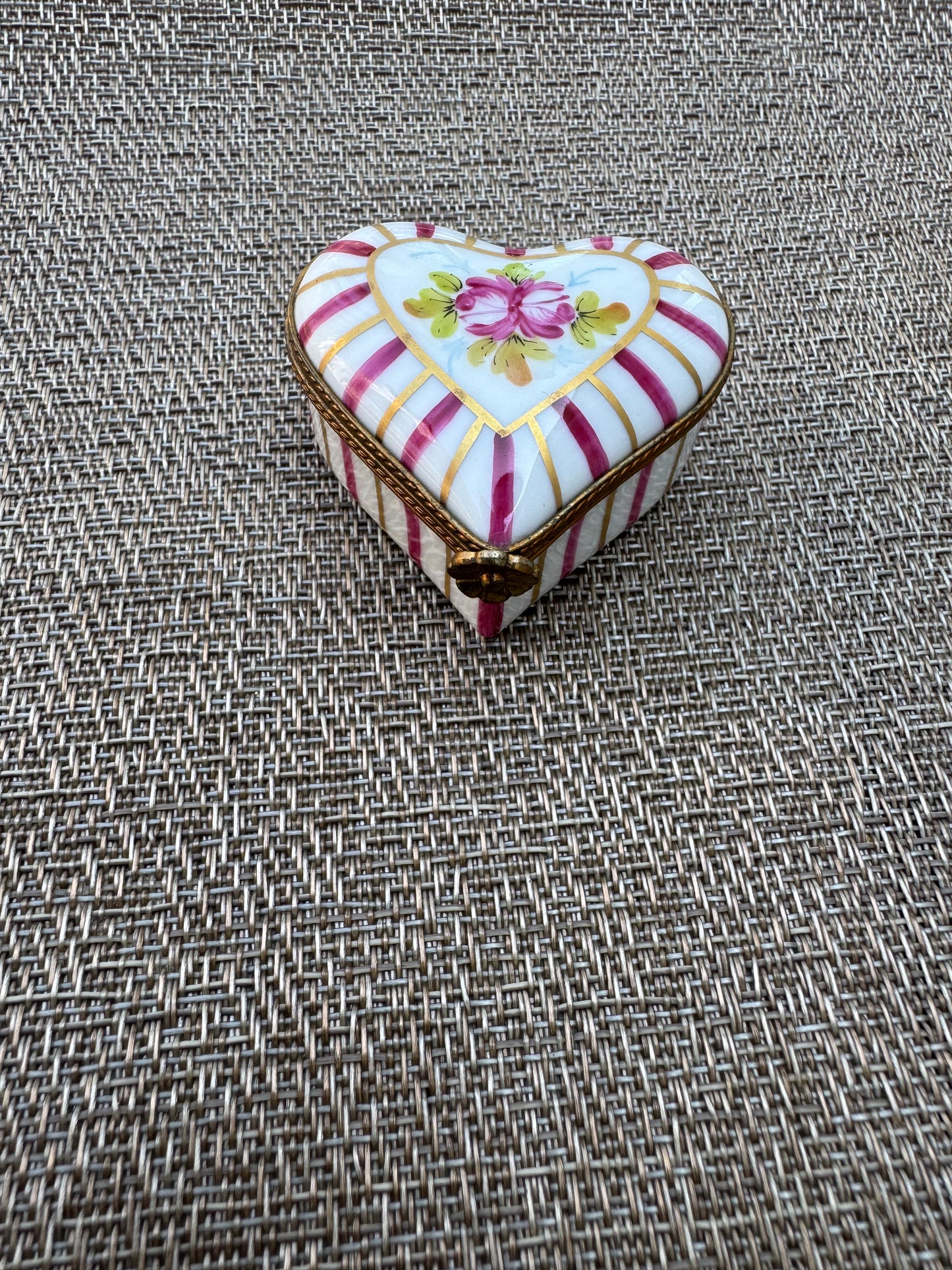 Authentic Limoges Hand-Painted Heart Trinket Box 🇫🇷