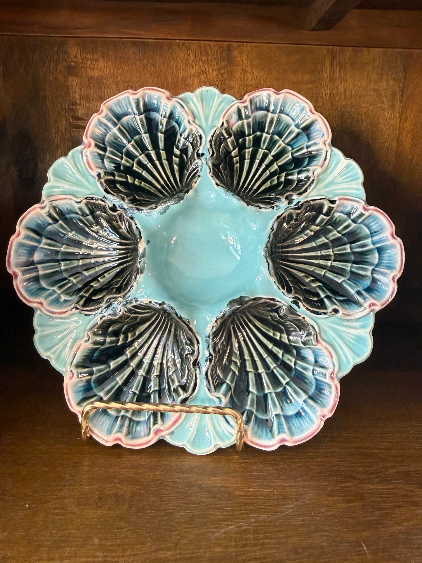 Antique French Oyster Plate