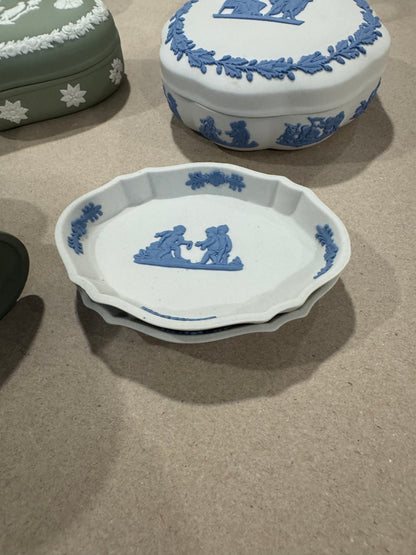 Wedgwood white and blue oval dish