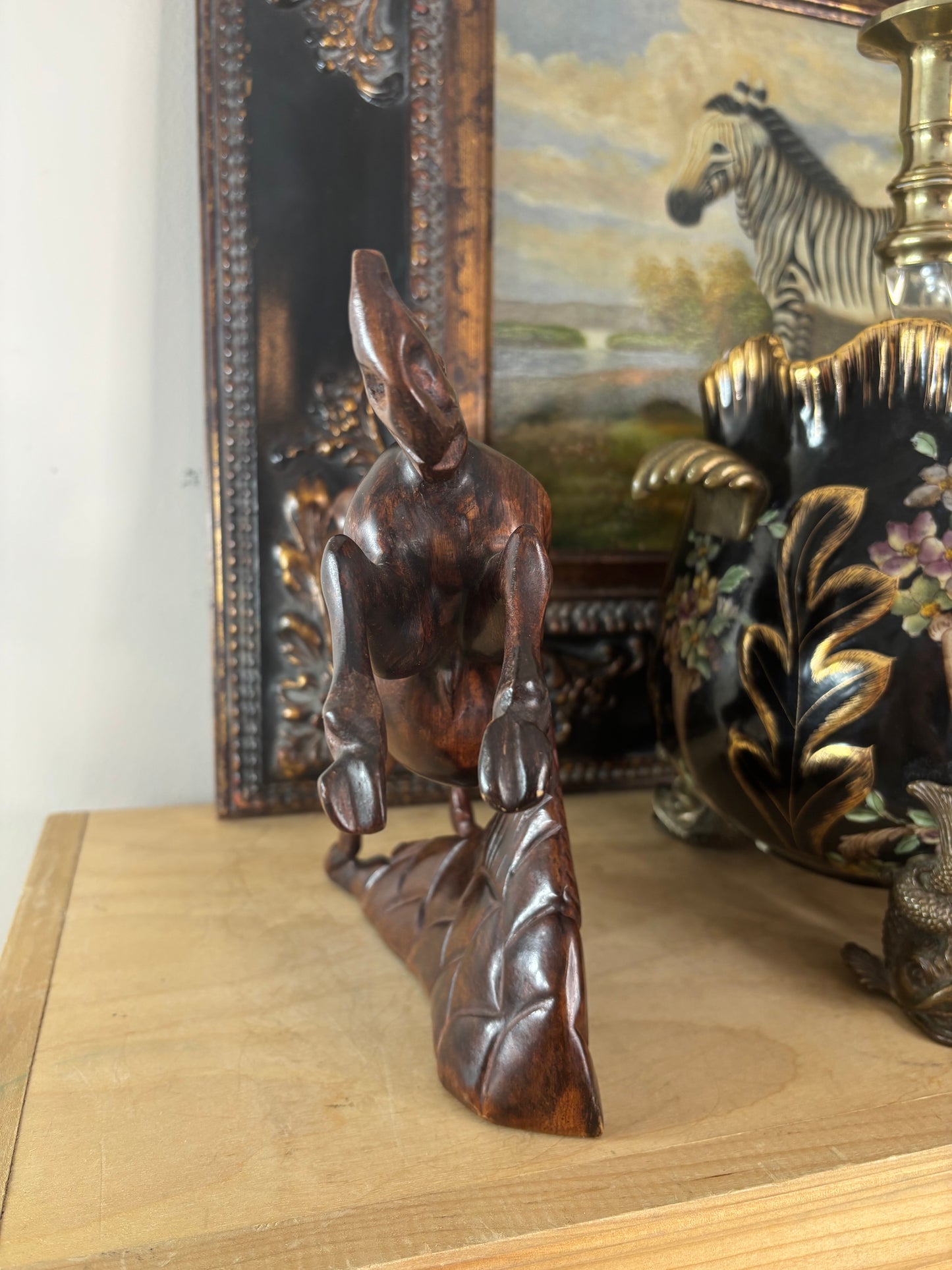 Beautiful hand carved wooden horse! Excellent condition!