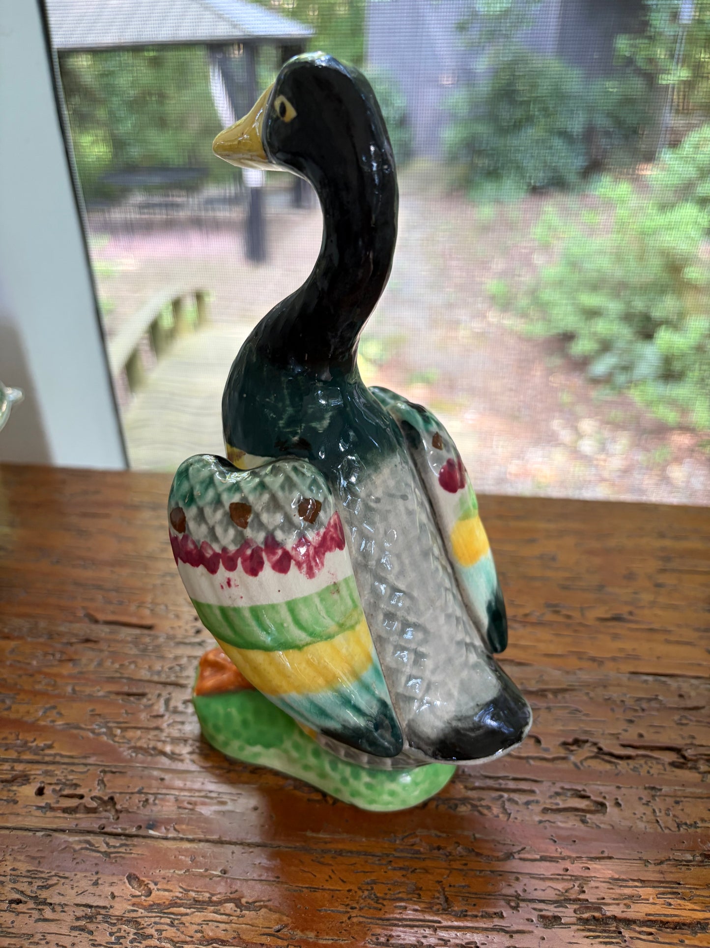 Lovely colorful duck figurine!