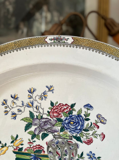 Large Antique Copeland England Platter Bespoke Pattern For Davis Collamore 5th Avenue - Circa 1911-1920’s