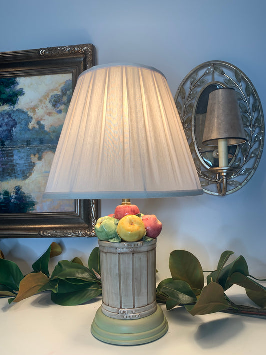 Frederick Cooper Figural Apple Lamp with Original Shade