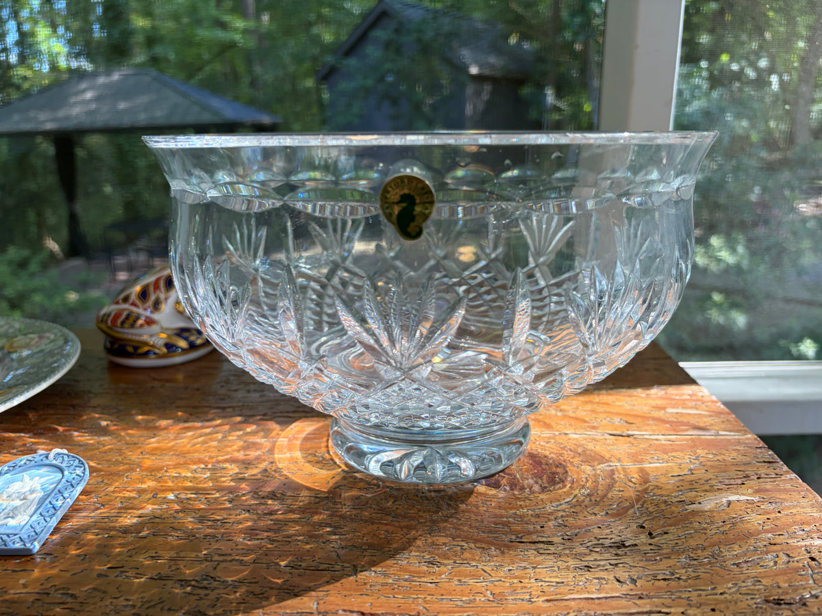 Stunning Waterford crystal Killarney centerpiece footed bowl!