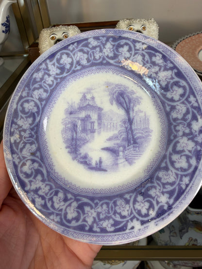 Lovely purple transferware small plate!
