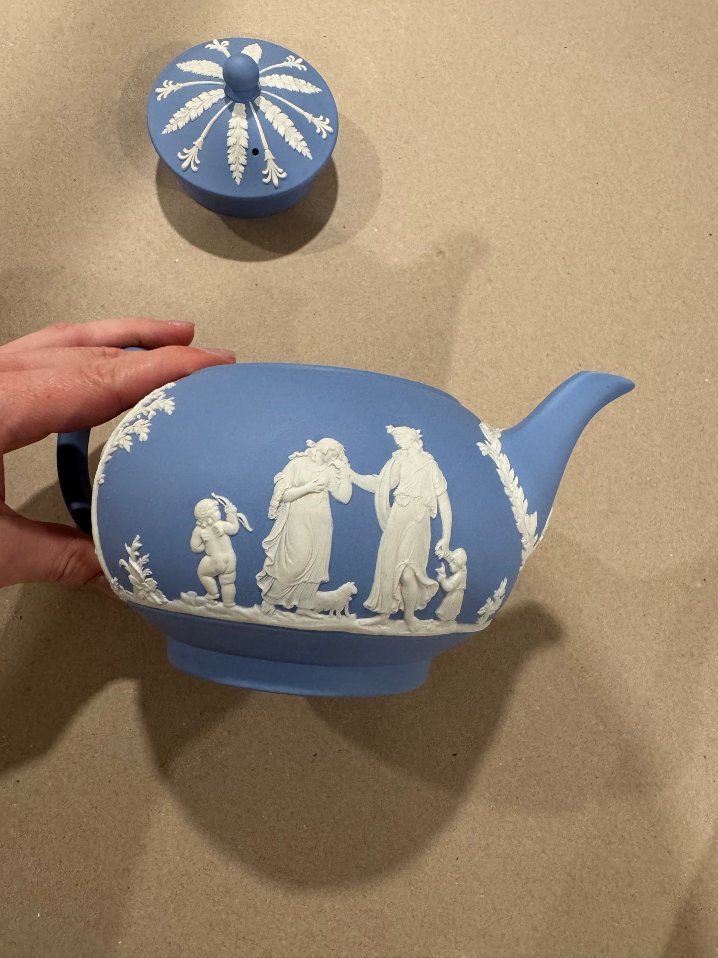 Beautiful large lavender Wedgewood pitcher measuring 5 1/2 inches tall ￼
