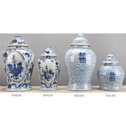 Danny’s Fine Porcelain – Classic Blue & White Lidded Jar (10.5” x 10.5” x 18”H)