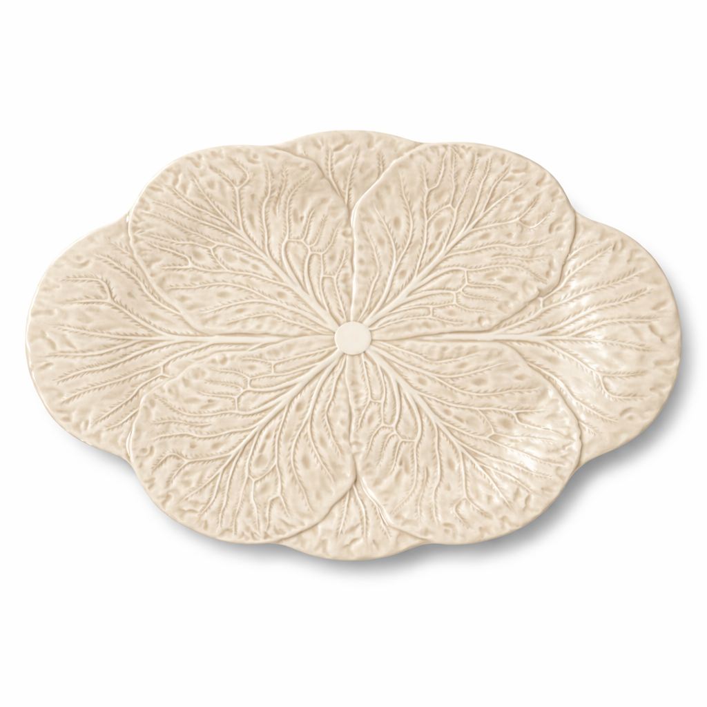 White Cabbage 3-D Oval Platter | 17" x 12.5"
