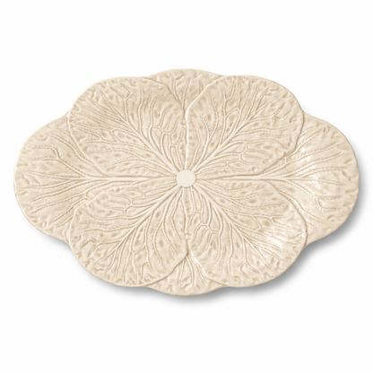 White Cabbage 3-D Oval Platter | 17" x 12.5"