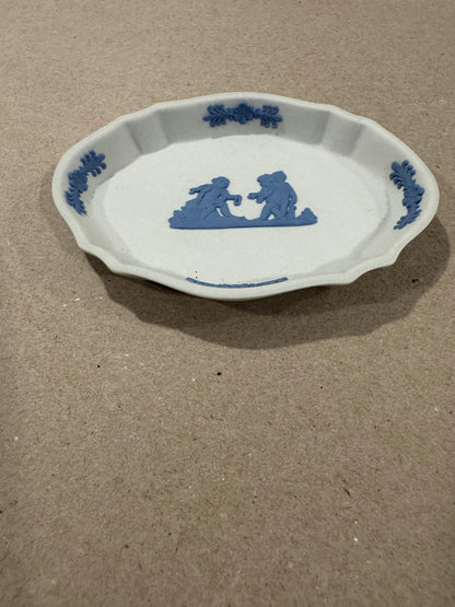 Wedgwood white and blue oval dish