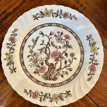 Set of 18 vintage Kashmir tree stunning scalloped dinner plates 10d