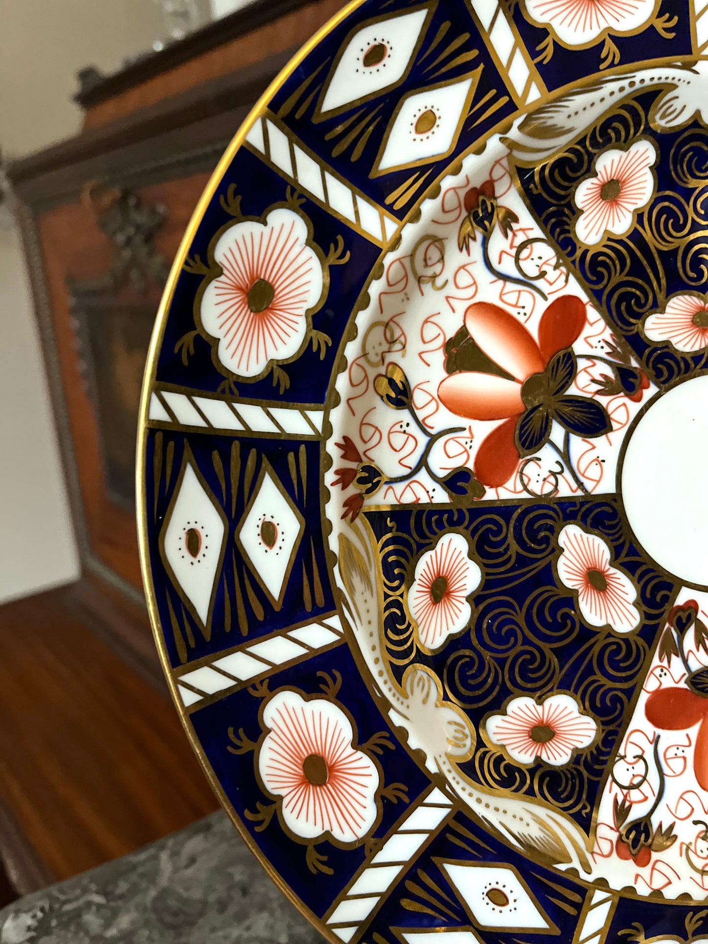 Regal English Royal Crown Derby for Tiffany & Co Imari Dinner Plates 10 1/2” - Set Of 4