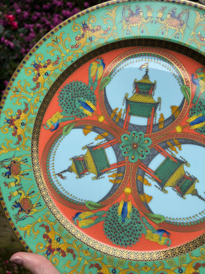 Stunning Versace Rosenthal Marco de Polo 12” charger or platter!