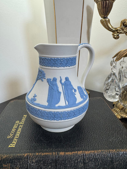 Wedgwood white and blue stunning pitcher