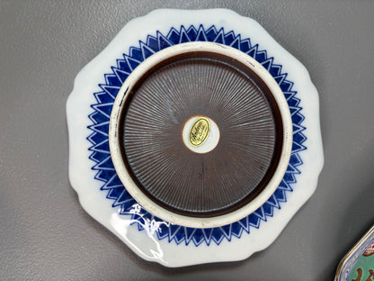 Reserved! Andrea by Sadek blue and white trinket dish! And Imari plate!