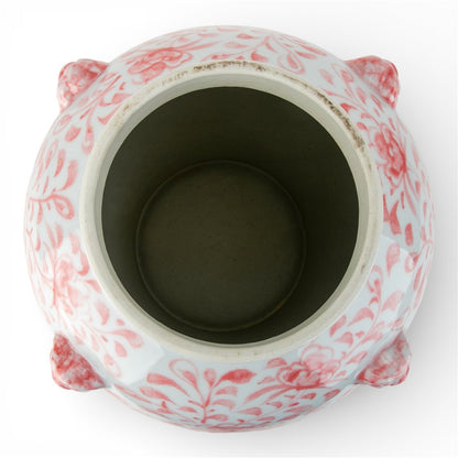 Danny's Fine Porcelain: Pink Peony Porcelain Warrior Jar with Lid | 19.75”