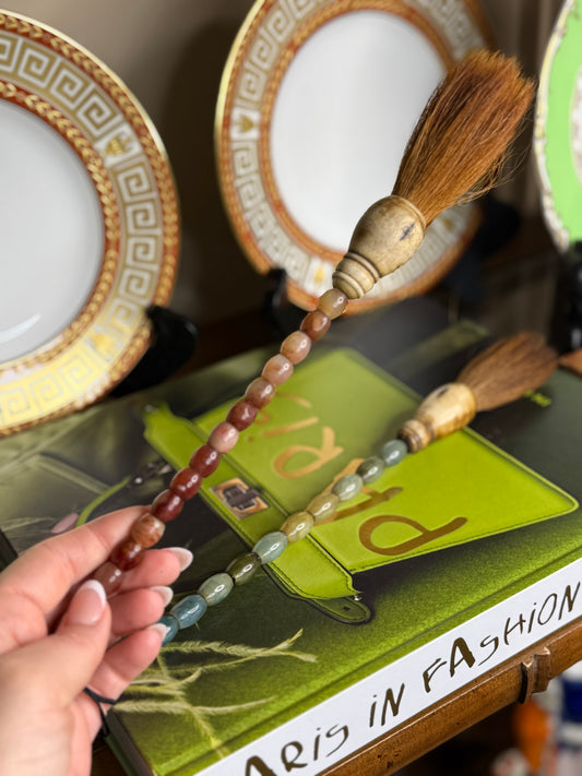 "AGATE 12"" ANTIQUE CALLIGRAPHY BRUSH, NATURAL HAIR"