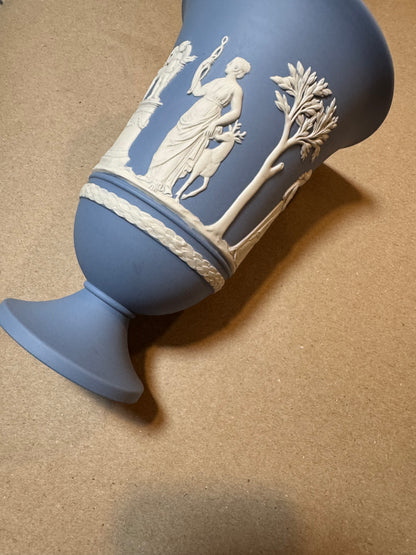 RESERVED - SHOPTHEPINKBOW - Live 06/15 blue lavender Wedgwood large trumpet vase