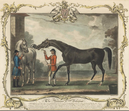 Thomas Spencer After | Richard Houston Engraved Hand-Colored Equestrian Portraits, Pair | c.1750s | Framed 19.5” H × 21.25” W