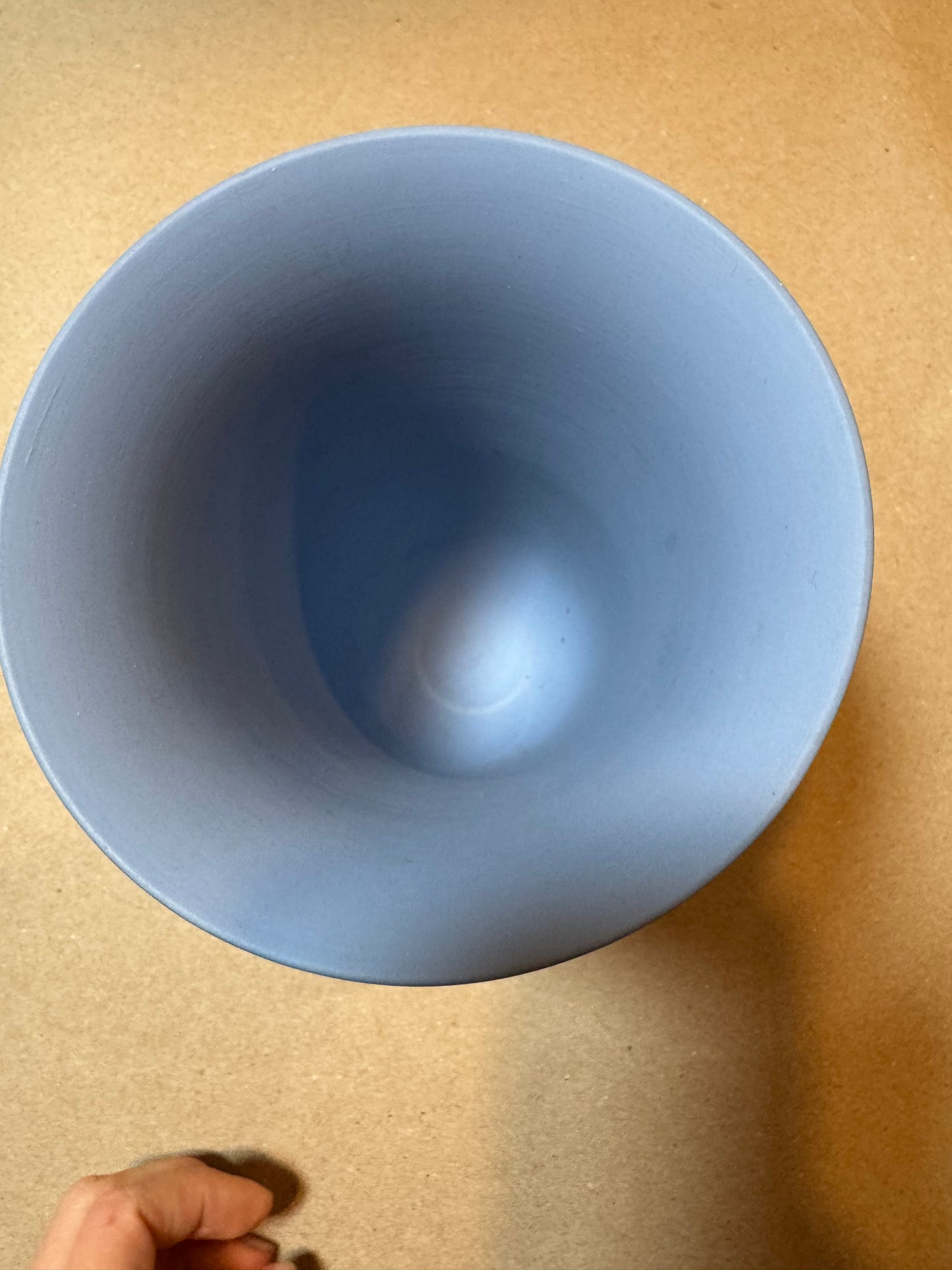RESERVED - SHOPTHEPINKBOW - Live 06/15 blue lavender Wedgwood large trumpet vase
