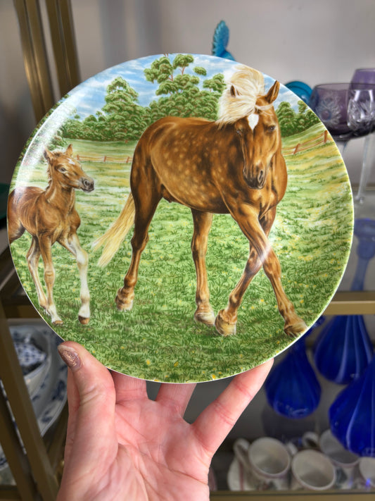 Collectible mare and foal plate!