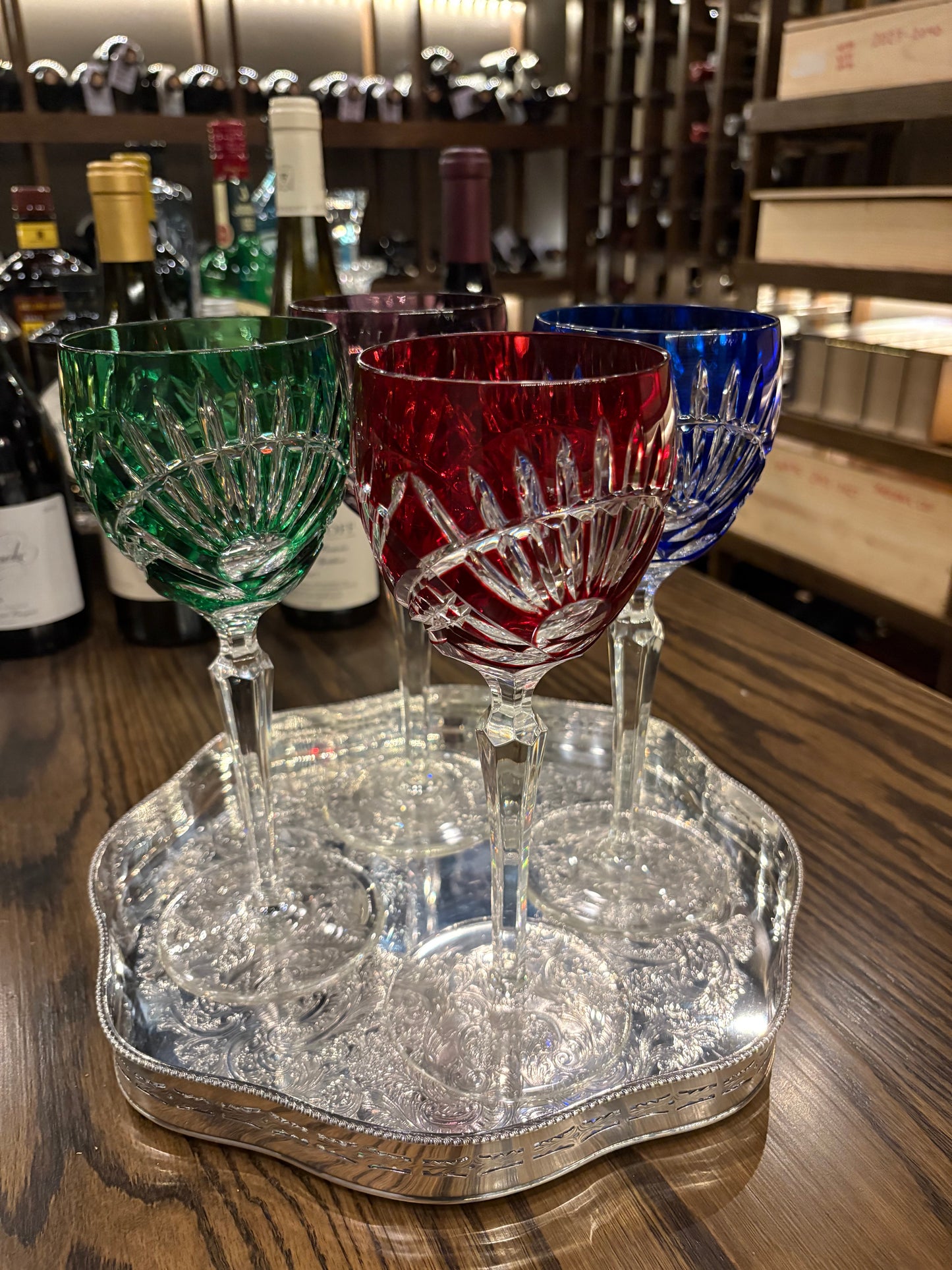 Set (4) Cut to clear Crystal Glasses