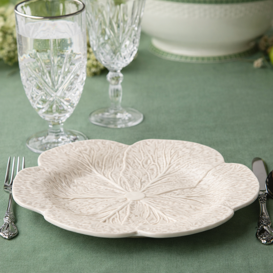 White Cabbage Dinner Plate, 11"D