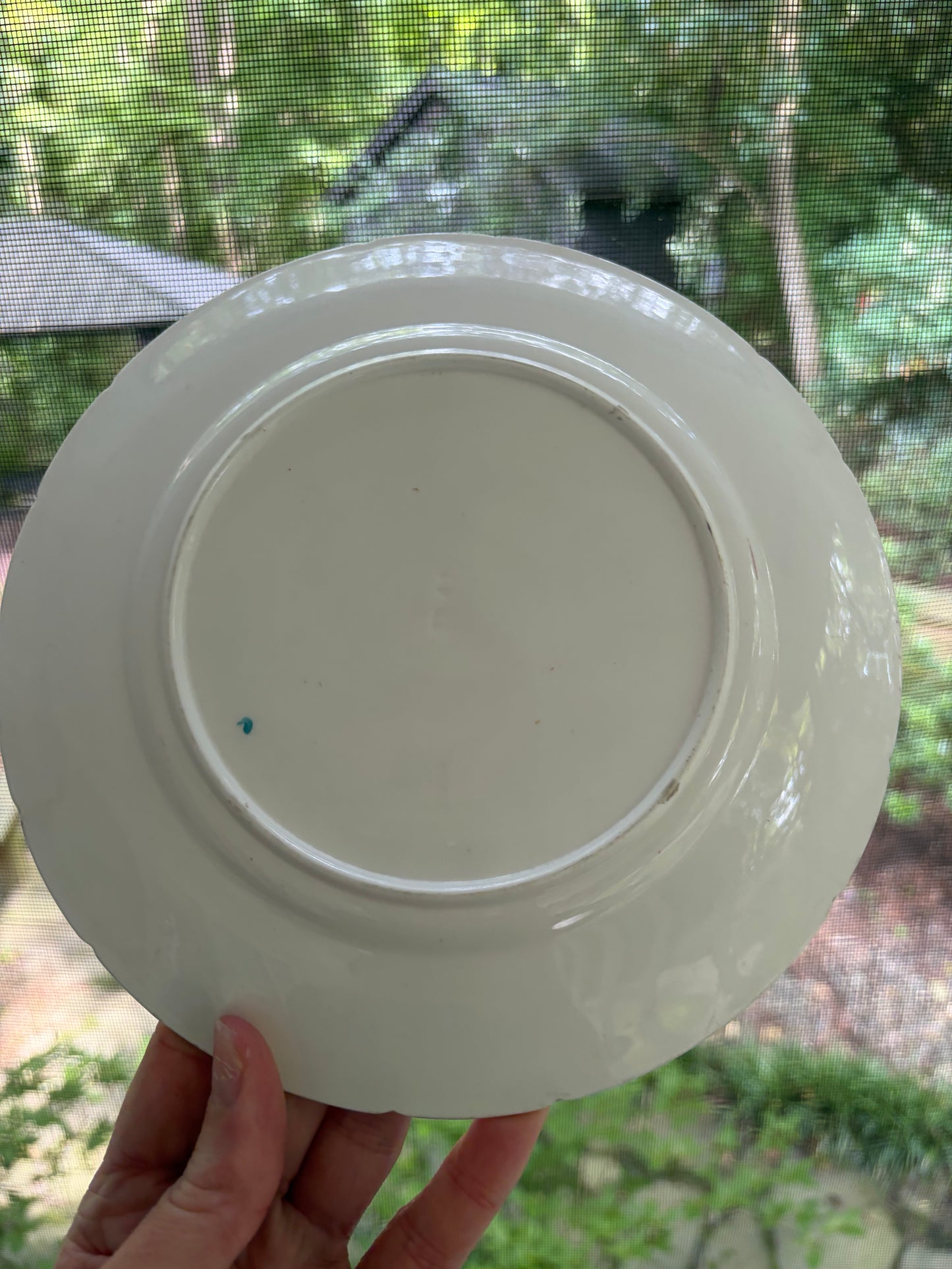 Vintage blue and white crane plate!