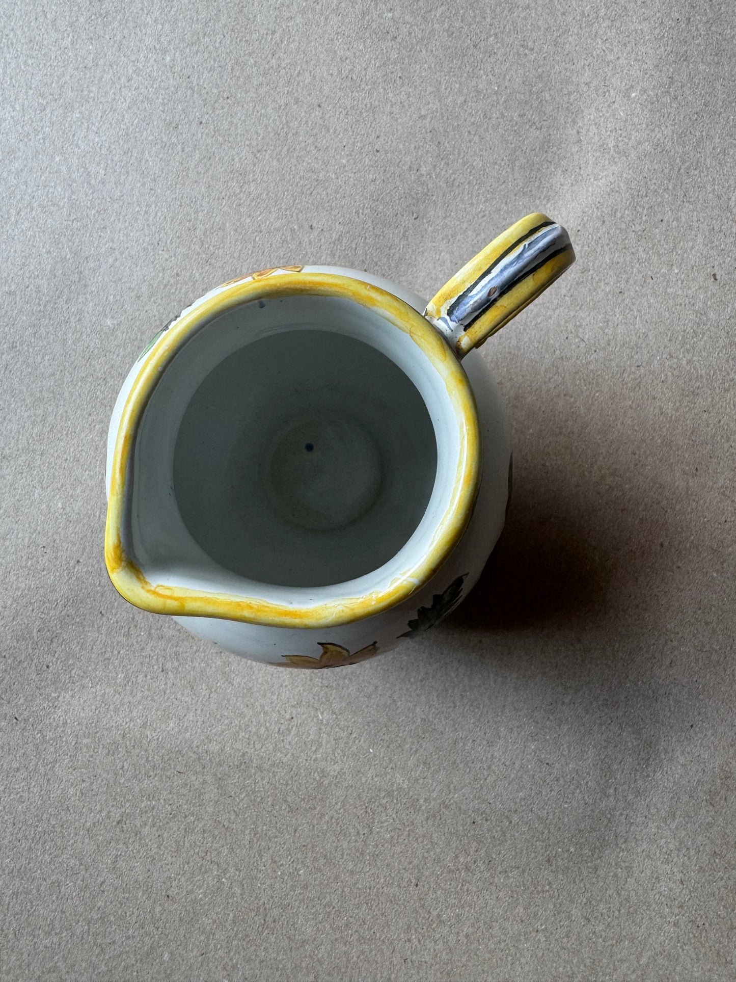 Hand-Painted Portuguese Faience Cream Pitcher