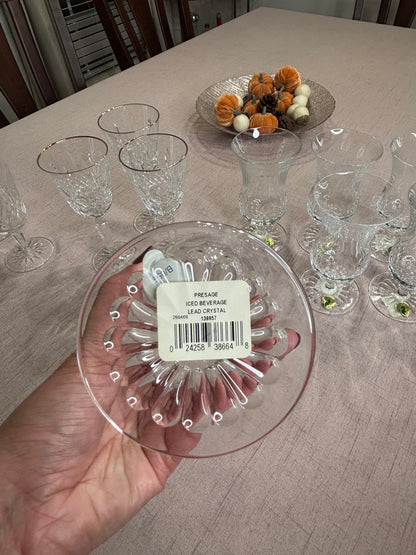 Stunning Waterford Presage Iced Tea/Water Glasses with original stickers! Set of 6!