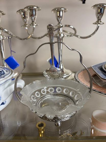 Lovely caviar serving dish with spoon!