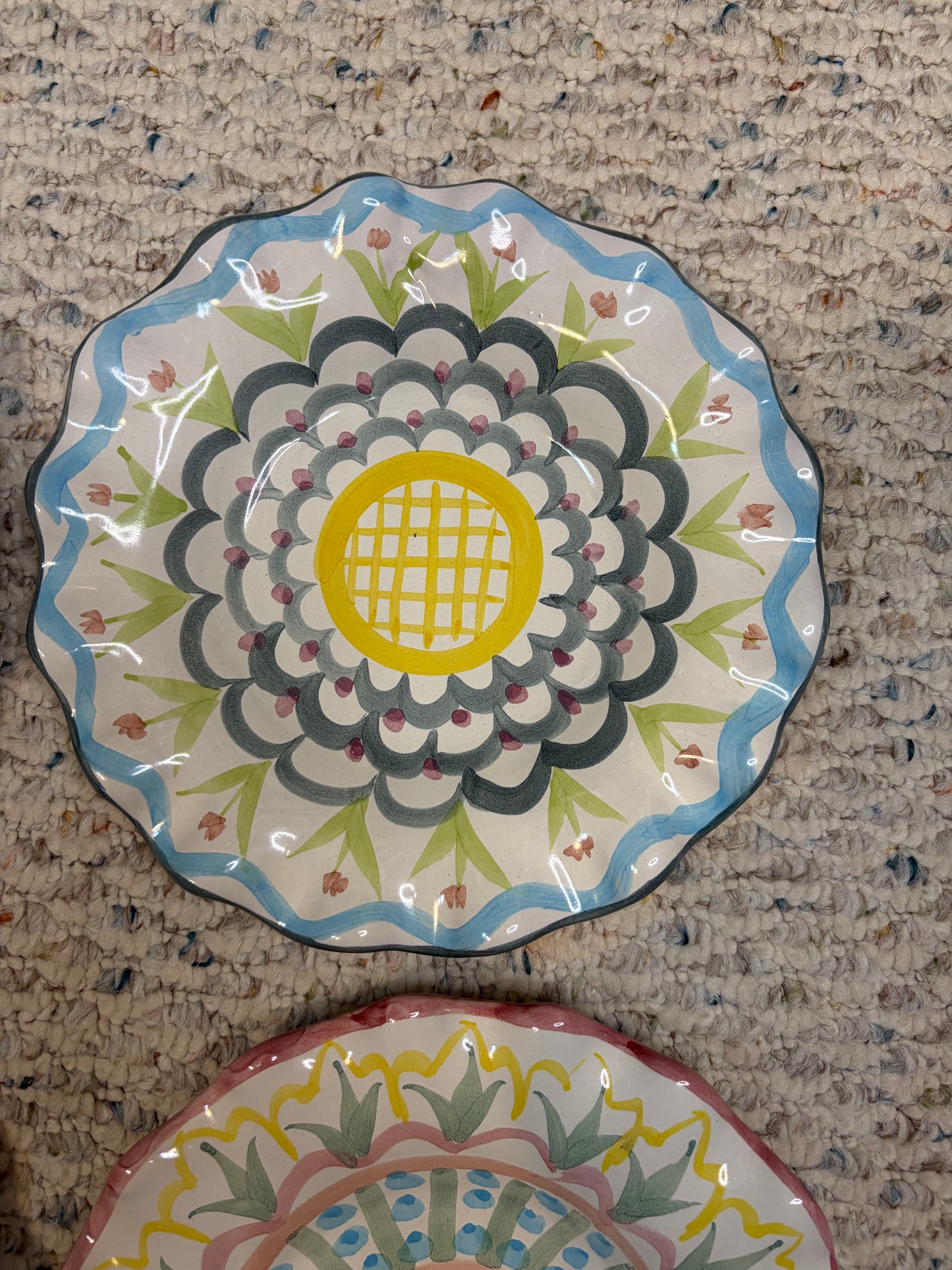 Mackenzie-Childs King Ferry fluted salad plate!