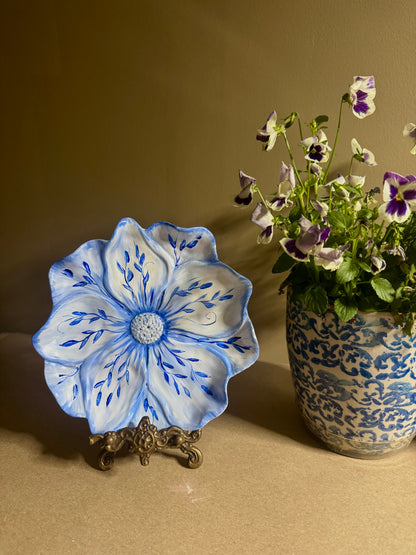 RESERVED - TX.ROOTS - Live 06/29 Hand painted decorative flower shape plate