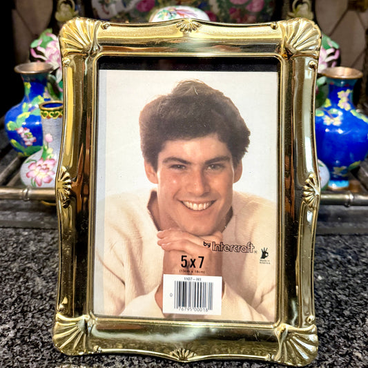 Regency lacquered Brass designer frame 5x 7