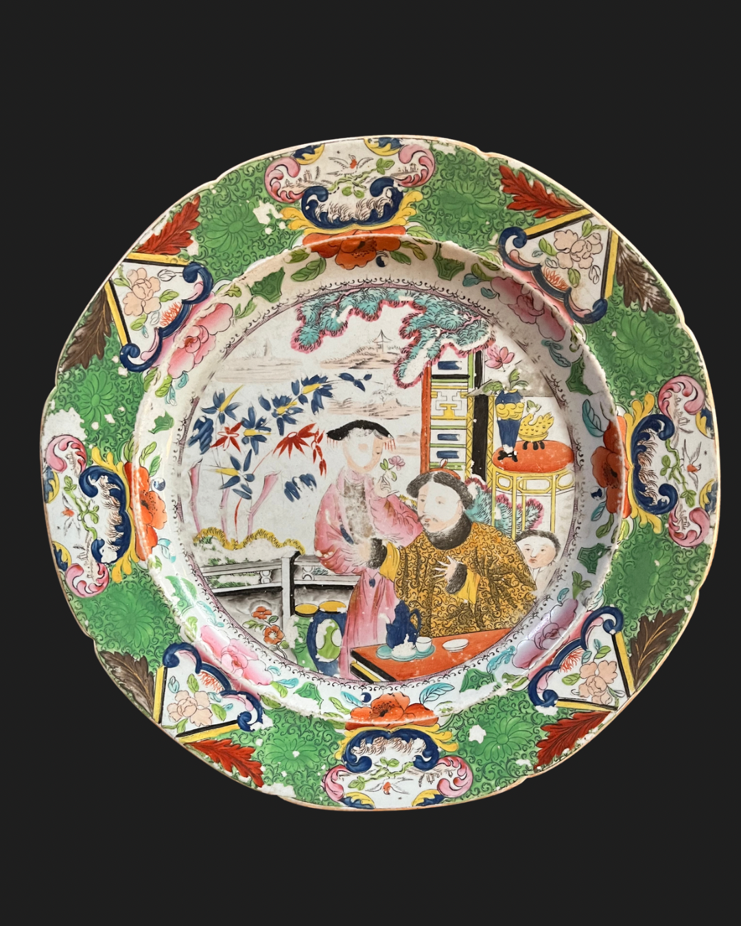 RESERVED - PAMPLINPEGGY - Live 06/29 Exceptionally Rare Circa 1815 Mason’s Mandarin Plate 9 1/2”